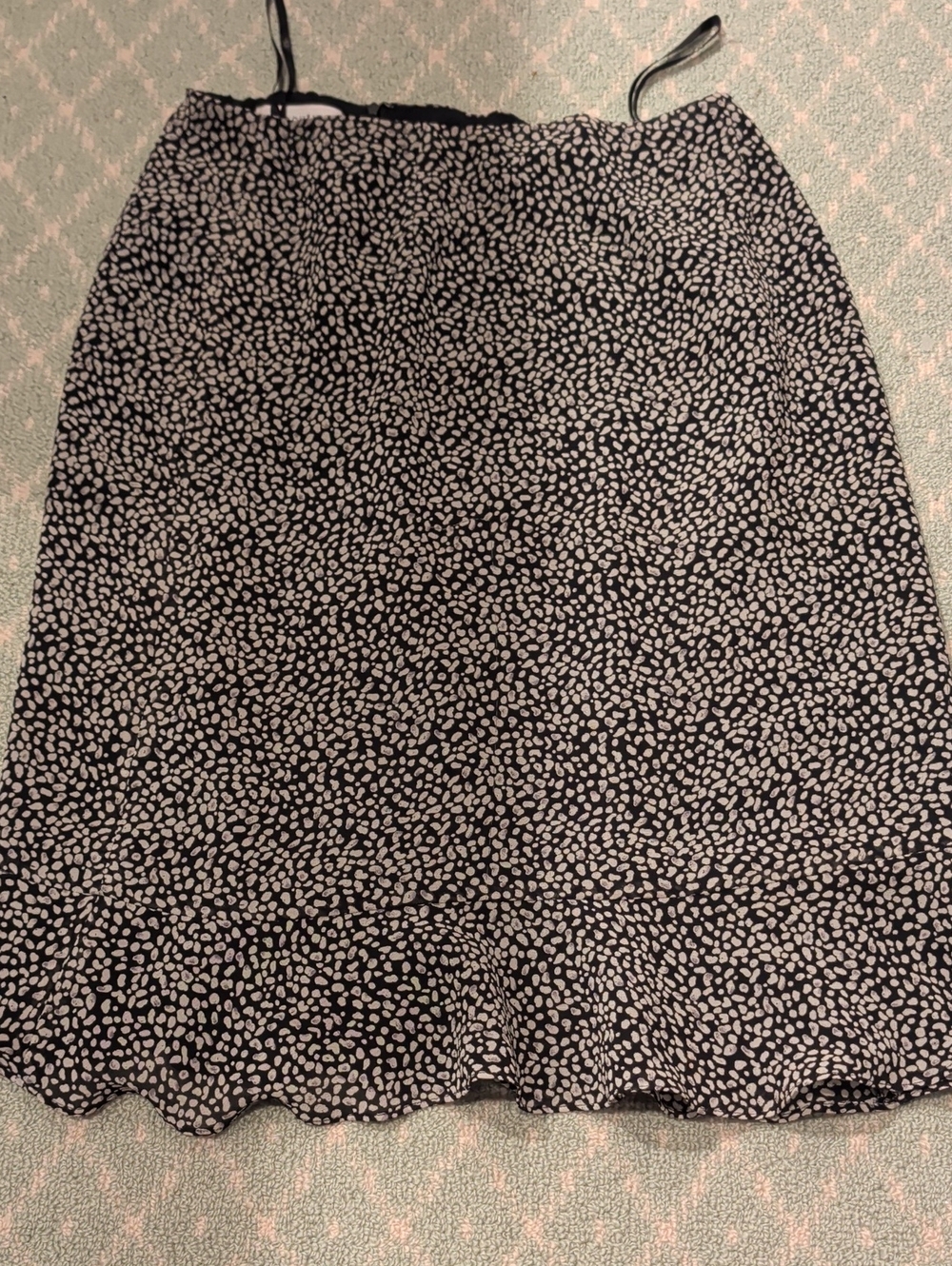 Black and White A-Line Printed Skirt
